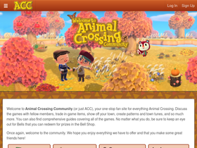 'animalcrossingcommunity.com' screenshot