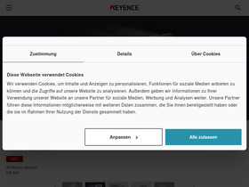 'keyence.de' screenshot