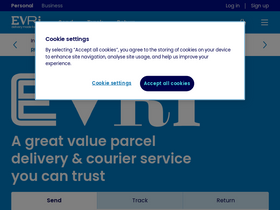 'evri.com' screenshot