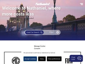 'nathanielcars.co.uk' screenshot