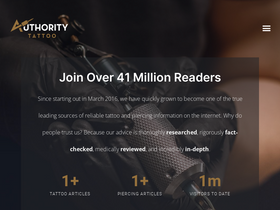 'authoritytattoo.com' screenshot