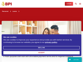 'bpipersonalloans.com' screenshot