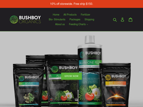 bushboyorganics.com homepage screenshot