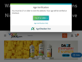 'vapejuice.com' screenshot