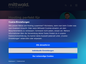 'mittwald.de' screenshot