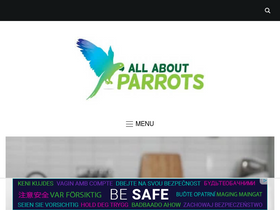 'allaboutparrots.com' screenshot