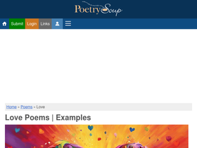 'lovepoemsandpoets.com' screenshot