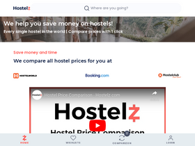'hostelz.com' screenshot
