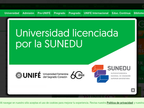 'unife.edu.pe' screenshot
