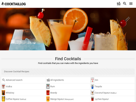 'cocktaillog.com' screenshot