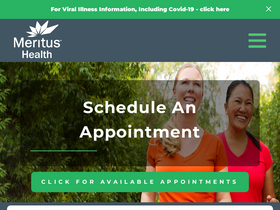 'meritushealth.com' screenshot
