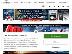 'stahlwerk-schweissgeraete.de' screenshot