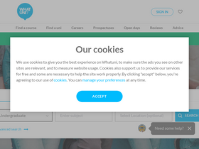 'whatuni.com' screenshot