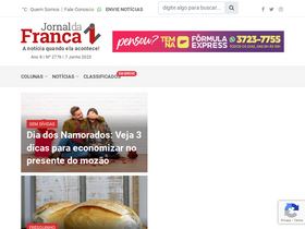 'jornaldafranca.com.br' screenshot