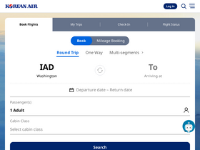 'koreanair.com' screenshot