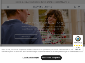 'hawesandcurtis.de' screenshot
