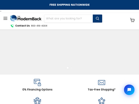 The Modern Back homepage screenshot
