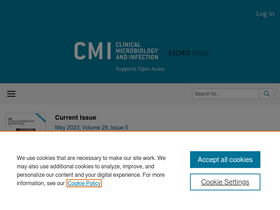 'clinicalmicrobiologyandinfection.com' screenshot