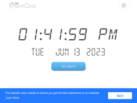 'my-alarm-clock.com' screenshot