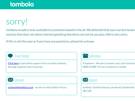 'tombolaarcade.co.uk' screenshot