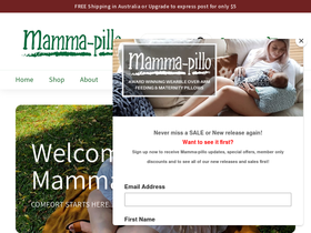 mammapillo.com.au homepage screenshot
