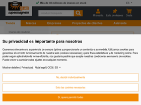 'supermagnete.es' screenshot