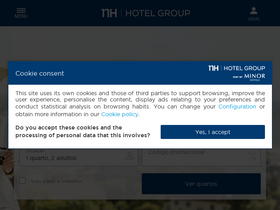 'nh-hoteles.pt' screenshot
