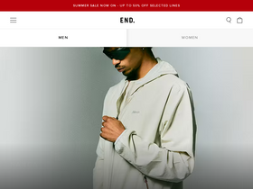 'endclothing.com' screenshot