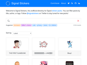 'signalstickers.com' screenshot