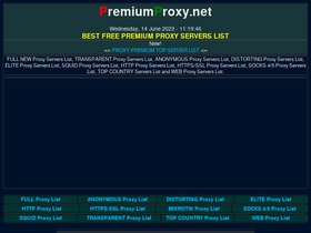 'premiumproxy.net' screenshot