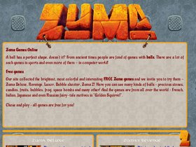 'zumaballs.com' screenshot