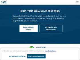 'sans.org' screenshot