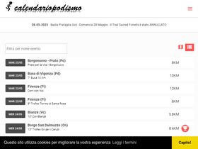 'calendariopodismo.it' screenshot