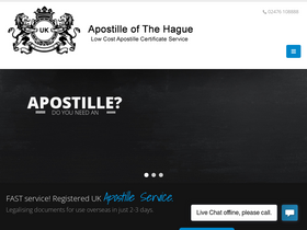 'hagueapostille.co.uk' screenshot