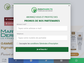 'parapharm.tn' screenshot