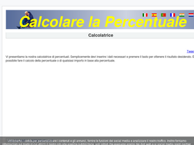 'calcolarelapercentuale.it' screenshot