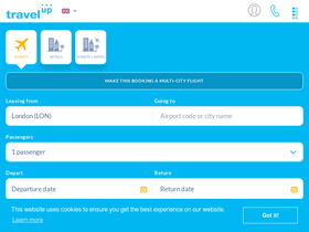 'travelup.com' screenshot