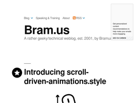 'bram.us' screenshot