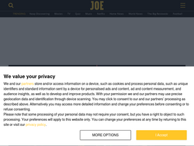 'joe.ie' screenshot