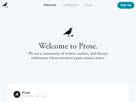 'theprose.com' screenshot