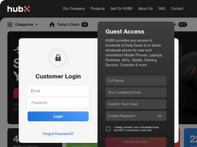 'hubx.com' screenshot