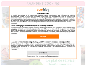 'amandinecooking.com' screenshot