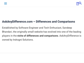 'askanydifference.com' screenshot