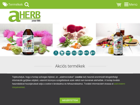 'aherb.hu' screenshot