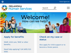 'okdhs.org' screenshot
