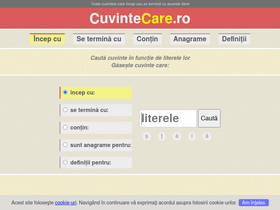 'cuvintecare.ro' screenshot