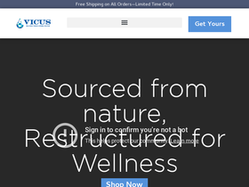 Vicus Water homepage screenshot