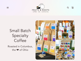 fruitsandroots.com homepage screenshot