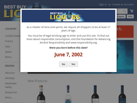 'bestbuyliquors.com' screenshot