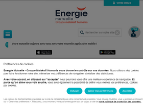 'energiemutuelle.fr' screenshot